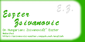 eszter zsivanovic business card